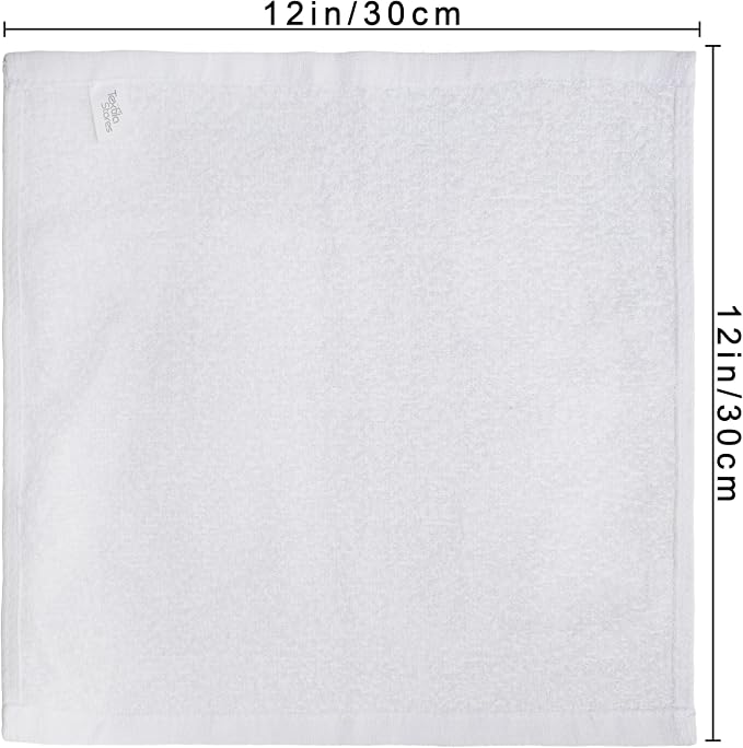 Basic Wash Cloths 12x12 Inches – Bulk Pack of 24 – White Color – Soft and - Image 2