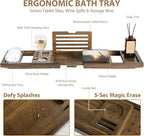 Teak Bathtub Tray | Adjustable Width Tray - Image 2