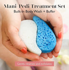 Spongellé Essentials Seaside Mist Fields Mani/Pedi Buffer | Exfoliating Foot & - Image 2