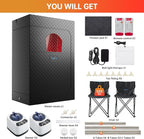 Upgraded 2 Person Infrared Sauna Box, 77”x 37”x 50” Portable Sauna - Image 9