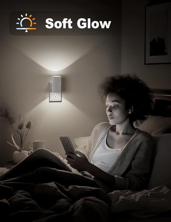 JandCase Night Lights Plug into Wall, Dimmable Night Light Plug in, Modern - Image 4