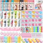 144 PCS Spa Party Supplies for Women, Spa Day Favors Essentials Include Face by SSGP
