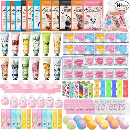 144 PCS Spa Party Supplies for Women, Spa Day Favors Essentials Include Face by SSGP