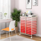 Giantex 20 Drawers Rolling Cart, Mobile Storage Drawer Cart, Classroom - Image 5