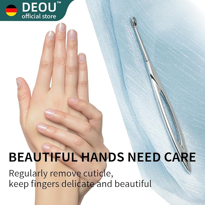 DEOU Cuticle Pusher Dead Skin Remover Stainless Steel dead skin fork cuticle - Image 7