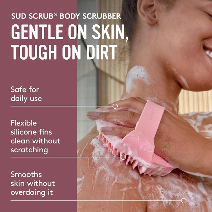 Sud Scrub® Antimicrobial Silicone Body Scrubber, Exfoliating Body Brush - Image 3