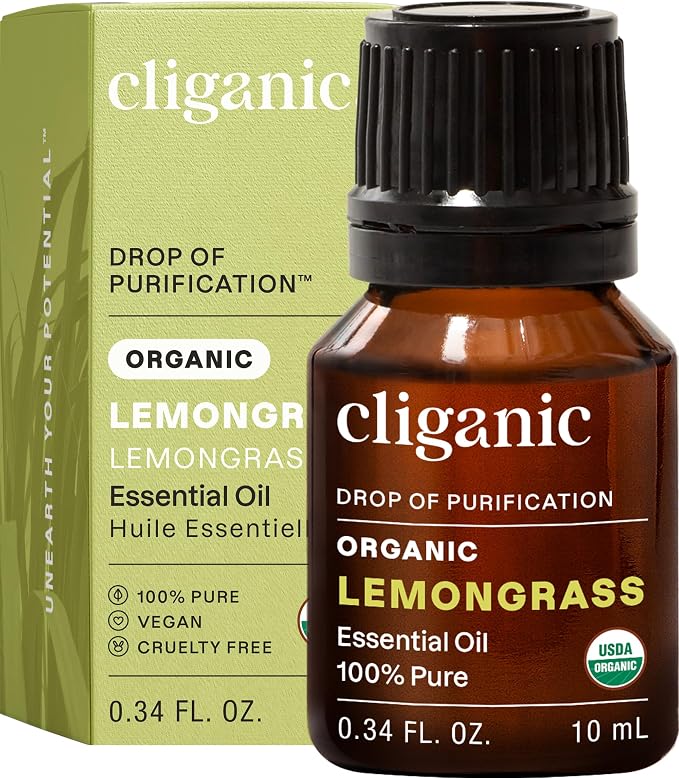 Cliganic USDA Organic Lemongrass Essential Oil by Cliganic