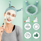 WLLHYF Spa Headband Facial Makeup Head Band Microfiber Soft Coral Fleece Head - Image 2
