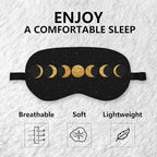 Boho Sun Moon Silk Eye Mask for Sleeping, Dorm Airplane Travel Nap, Boho Moon - Image 6