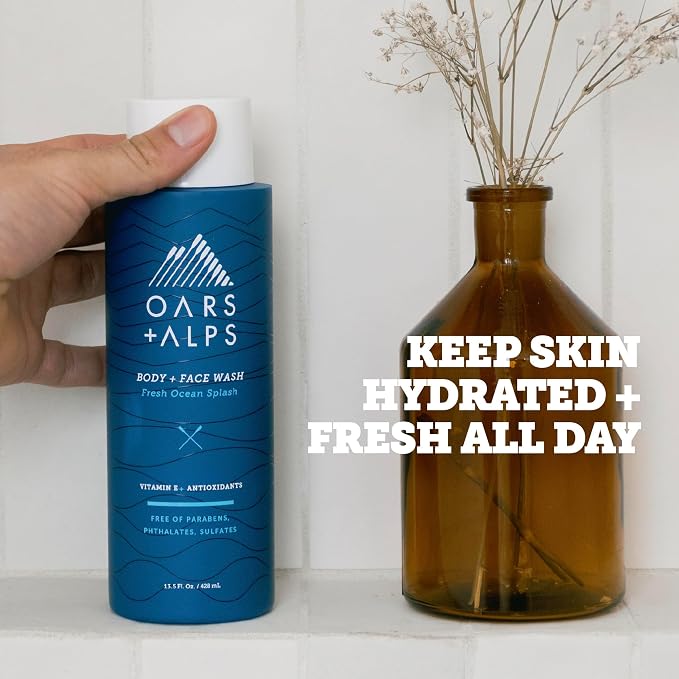 Oars + Alps Body Wash for Men, Mens Body Wash & Face Cleanser - Image 3