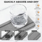 4PCS Stone Drying Trays for Bathroom Sink and Kitchen Counter - Image 2