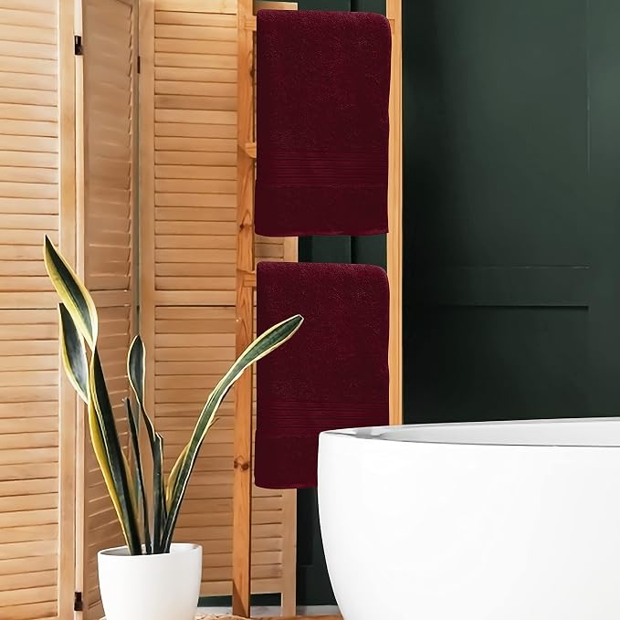 BOUTIQUO 100% Cotton 2 Pack Bath Towel Set 28x55, Eco-Friendly Large Bath Towels - Image 4