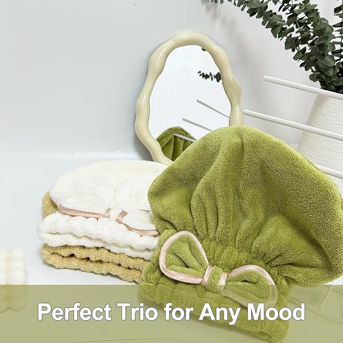 Jseng 3Packs Microfiber Hair Towel - Image 6