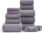 Ultra Soft Bath Towel Set, 12 Piece Family Bathroom Towels Set by BEDDING