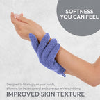 4 Pairs Exfoliating Gloves, 100% Nylon, Dual Texture Body Scrub - Image 2