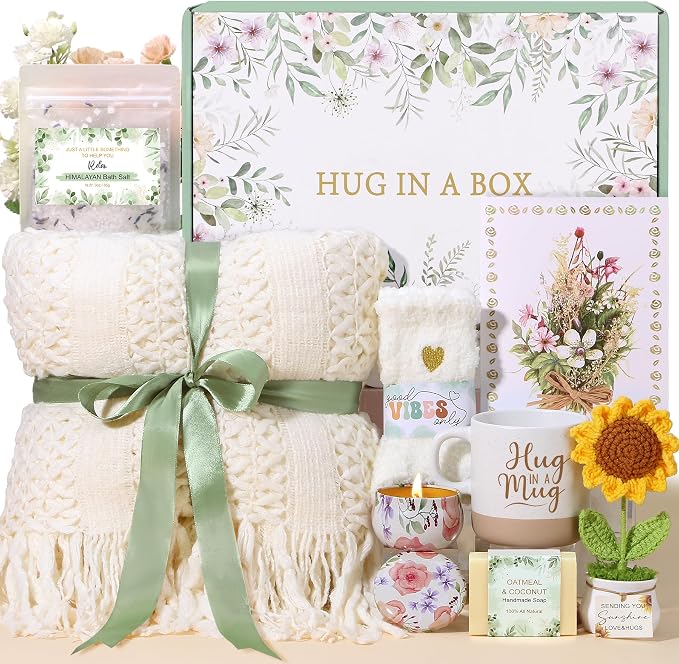 Self Care Gifts for Women Birthday Care Package Spa Kit, Get Well Soon Gift by BaiCai