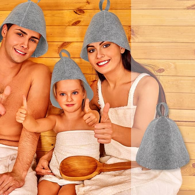 JaGely Sauna Hat for Men Women Sauna Hat Vaporarium Cap Russian Banya Cap for - Image 4