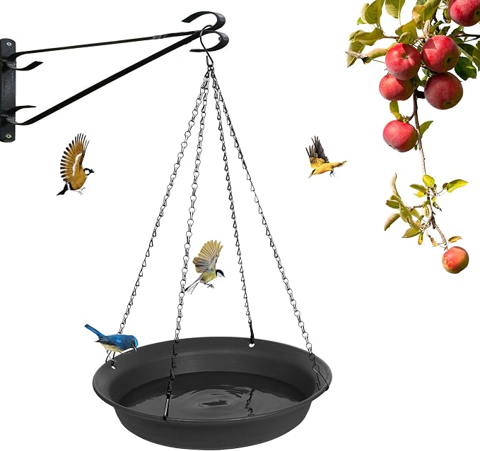 VUWEZ Hanging Bird Bath, Hanging Bird Water Feeder - Image 5
