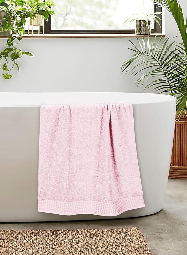 GLAMBURG 100% Cotton 2 Pack Oversized Bath Towel Set 28x55 Inches, Ultra Soft - Image 5