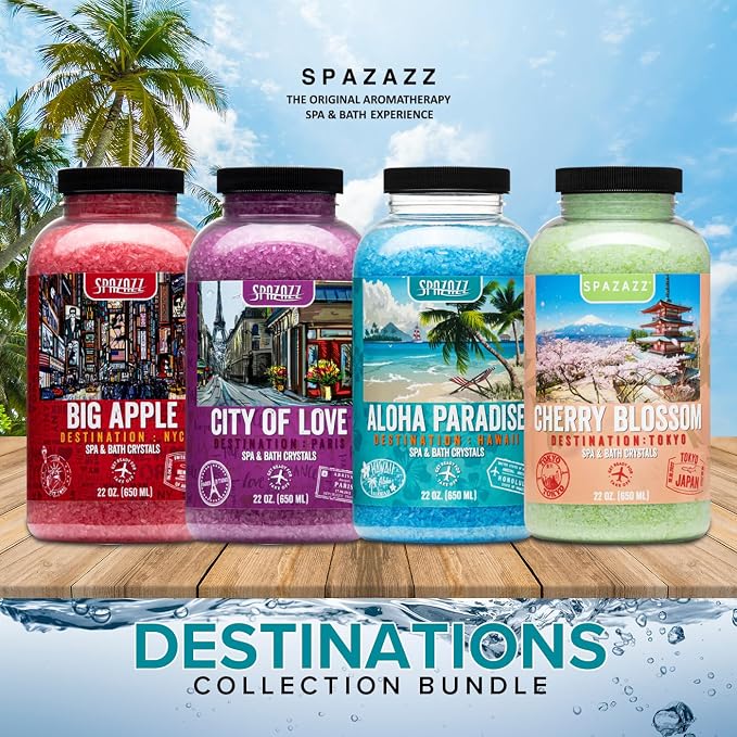 Hot Tub & Spa Aromatherapy Bath Salt Crystal Scents Spazazz Destinations - Image 3