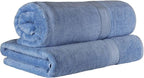 SUPERIOR Egyptian Cotton Pile Bath Sheet Set of 2, Ultra Soft Luxury Towels - Image 2
