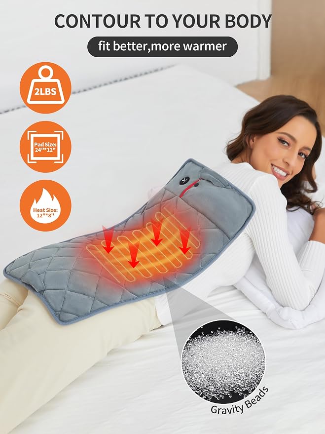 Vofuoti Portable Heating Pad, Cordless Weighted Heating Pads - Image 3