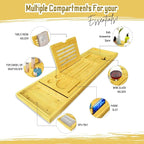Premium Bathtub Tray with Accessories - Image 2