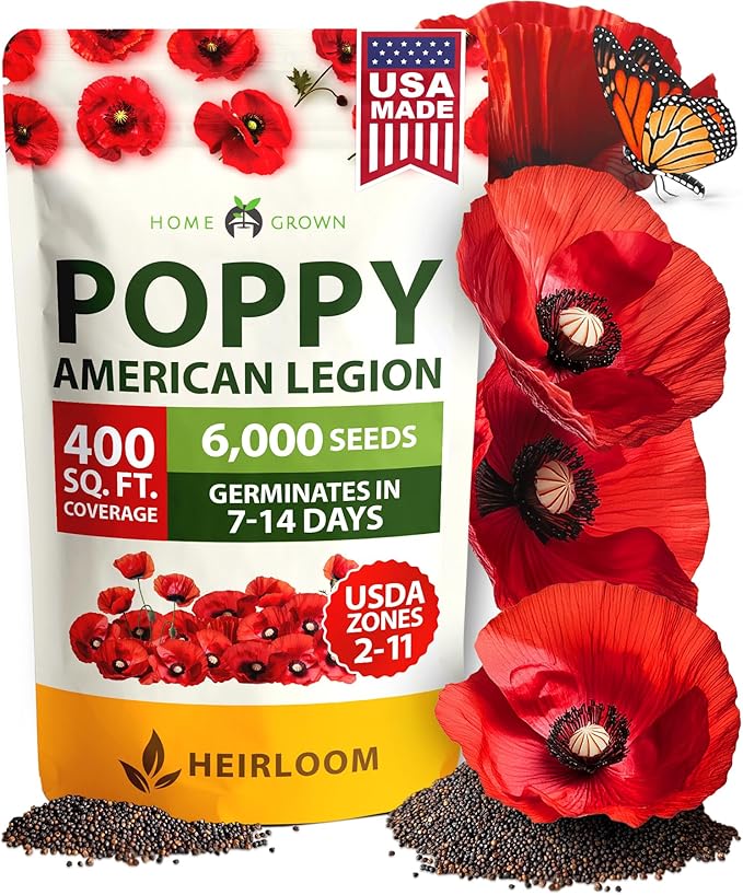 HOME GROWN American Legion Red Poppy Seeds by HOMEGROWN
