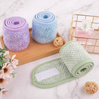 Whaline 4Pcs Spa Facial Headband Super Absorption Makeup Hair Wrap Adjustable - Image 6