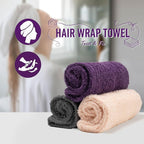 Textila 100% Cotton Hair Wrap Towels - Image 3