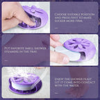 SHARLOVY Purple Shower Steamers Tray, Big Suction Cup Shower Steamer Tablet - Image 7