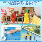 Briwooody 2-Tier Pool Float Storage Bin, 333 Gallon Large Rolling Pool Toy - Image 6