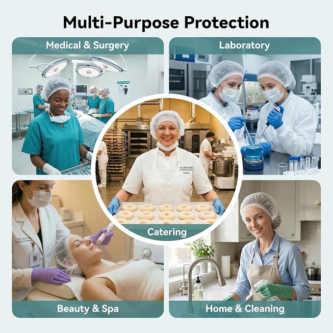 MaopaoBeauty Hair Nets for Food Service Workers -100pcs Disposable Bouffant - Image 5