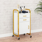 4ever2buy White and Gold Salon Trolley Cart - Image 7