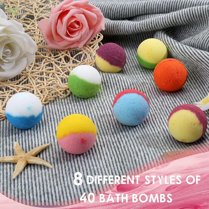 Bath Bomb Gift Set, Family Pack Mini Bath Bombs - Image 2