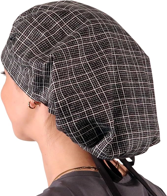 Sparkling EARTH Banded Bouffant Surgical Scrub Ponytail Working Caps and - Image 5