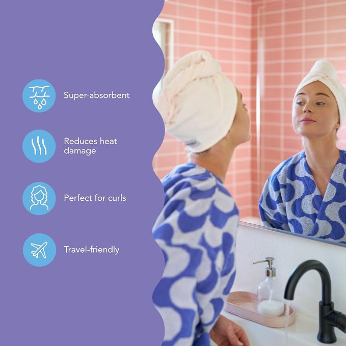 Turbie Twist 2-Pack Microfiber Hair Towel - Image 2