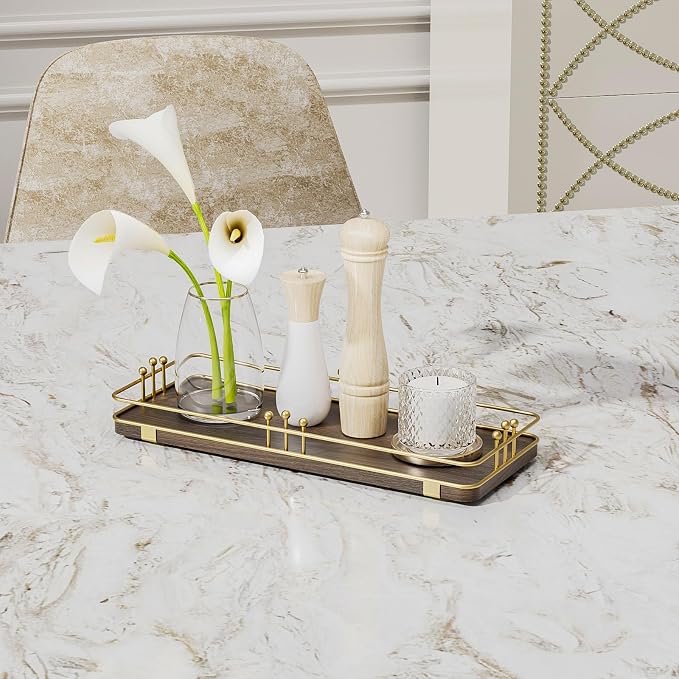 Bathroom Vanity Tray for Countertop Toiletries Perfume Makeup Soap Dispenser - Image 7