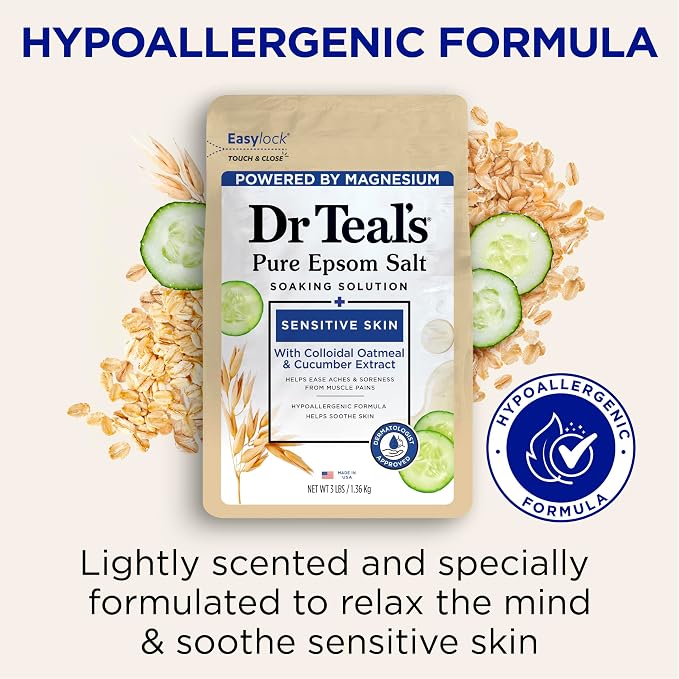 Dr Teal's Epsom Salt Magnesium Soak, Sensitive Skin - Image 4