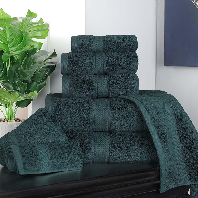 SUPERIOR Egyptian Cotton Pile 8 Piece Towel Set, Includes 2 Bath, 2 Hand - Image 10