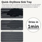 Set of 4 Bathroom Vanity Tray, Quick-Dry Diatomite Kitchen Tray - Image 4