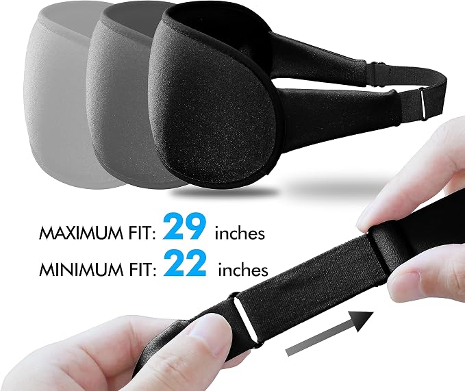 Sleep Eye Mask for Men Women, Sleeping Mask for Side Sleeper, Travel Blackout - Image 4