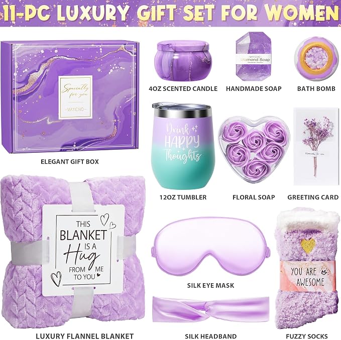 Mothers Day Birthday Gifts for Women Self Care Get Well Soon Gifts, Lavender - Image 2