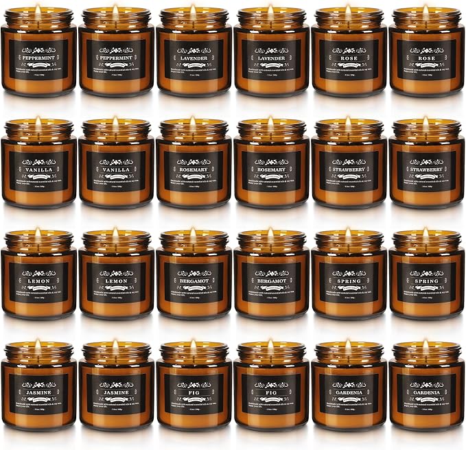 24 Packs Scented Candles for Home, 3.05oz，Soy Wax Aromatherapy Candles - Image 4