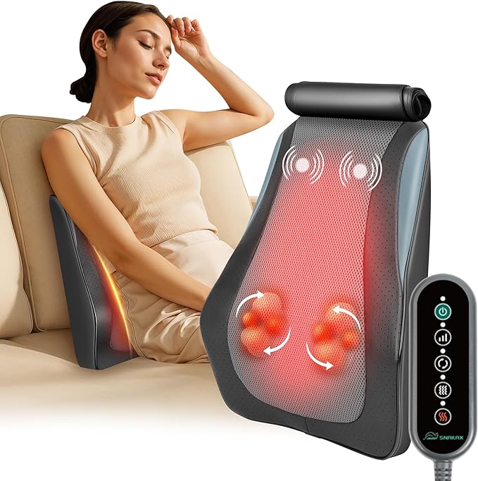 Snailax Back Massager for Back Pain Deep Tissue, Shiatsu Neck Back Massager by Snailax
