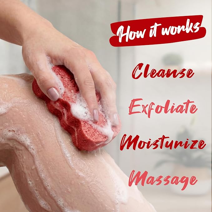 Spongeables Body Wash in a 20+ Wash Sponge, Pomegranate Punch - Image 4