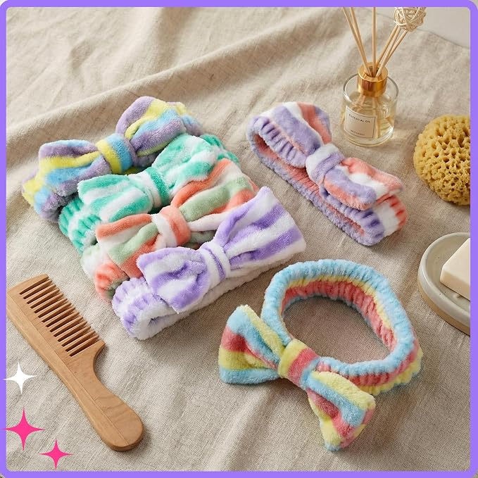 WILLBOND 24 Pieces Spa Headband Bulk Skincare Headbands Face Wash Makeup - Image 5