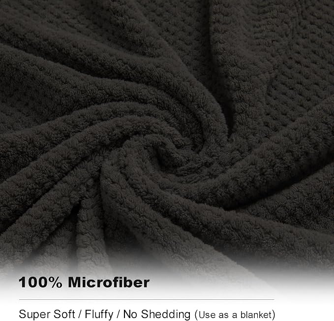 8-Piece Brown Bath Towel Set, 2 Extra Large Bath Towel Sheets, 2 Hand Towels - Image 3