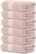 White Classic Luxury Pink Hand Towels by WhiteClassic