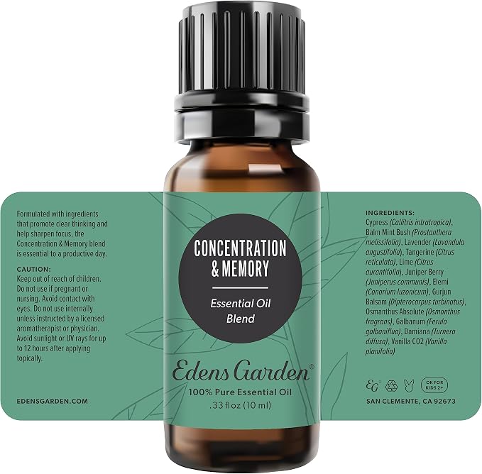 Edens Garden Concentration & Memory Essential Oil Blend- 100% Pure Premium Grade - Image 9